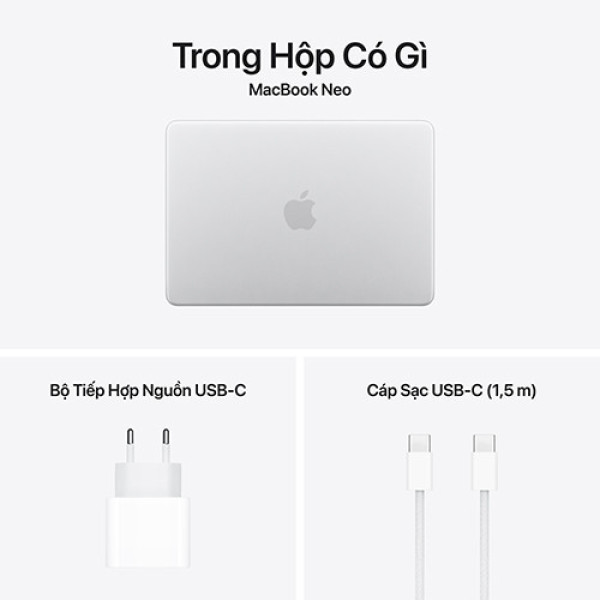 MacBook Neo 13inch A18 PRO MHFC4SA/A Silver (6 CPU | 5 GPU | 8GB | 512GB | Chính hãng Apple Việt Nam)
