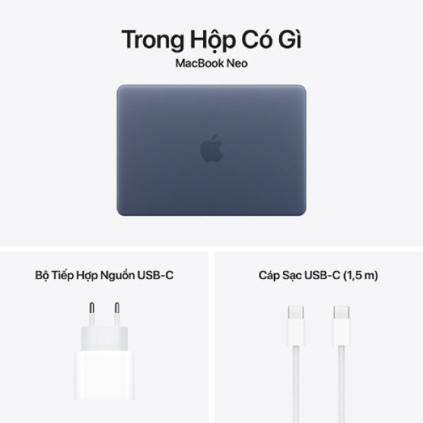 MacBook Neo 13inch A18 PRO MHFF4SA/A Indigo (6 CPU | 5 GPU | 8GB | 256GB | Chính hãng Apple Việt Nam)