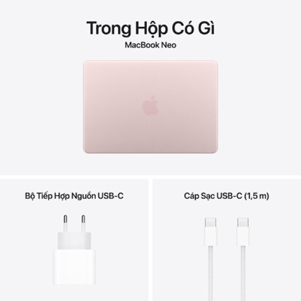 MacBook Neo 13inch A18 PRO MHFJ4SA/A Blush (6 CPU | 5 GPU | 8GB | 512GB | Chính hãng Apple Việt Nam)