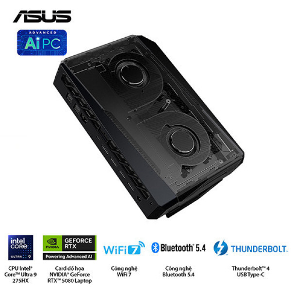 Bộ PC ASUS NUC RNUC15JNK9X489A4 (Ultra 9 Processor 275HX | 32GB (2x16GB) | 1TB | Wifi7 | RTX 5070 | Win11)
