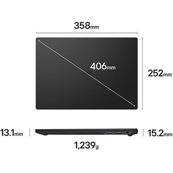 Laptop LG Gram Pro 16Z90U-G.AV85A5 (Ultra 7 355 | 32GB | 512GB | Intel® graphics | 16 inch WQXGA 60Hz | Win 11 | Đen)