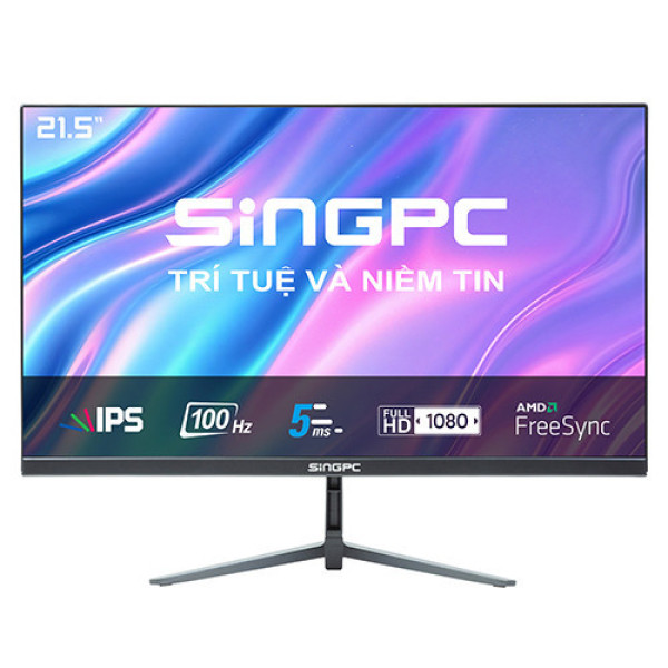 Màn hình SingPC Q22F100D-IPS (21.5inch | Full HD | 1ms | 100Hz | 250cd/m2 | IPS | Loa)