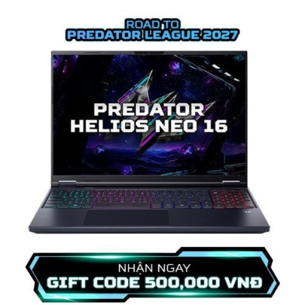 Laptop Acer Gaming Predator Helios 16 PHN16-I31-50H7 NH.U4SSV.001 (Core™ i5-14450HX | 32GB | 512GB | RTX™ 5050 8GB | 16 inch FHD+ 180Hz | Win 11 | Đen)