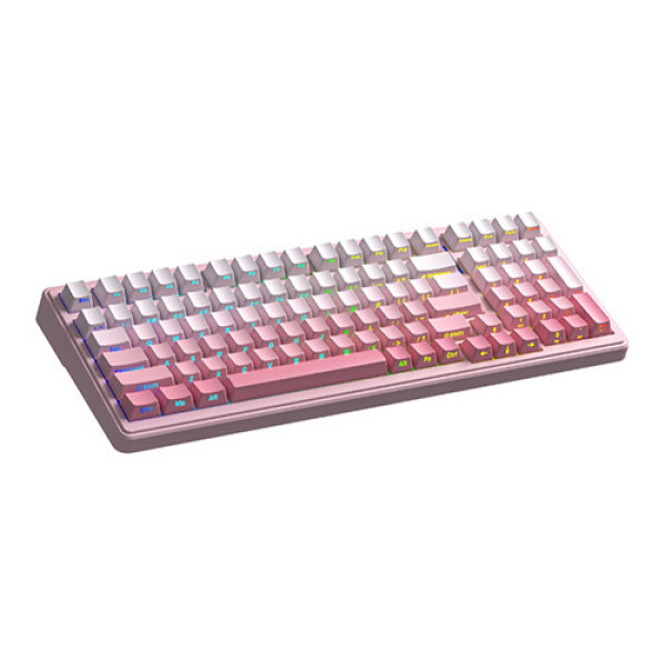 Bàn phím cơ AULA F99 3 Mode Pink Gradient Dream Sakura switch