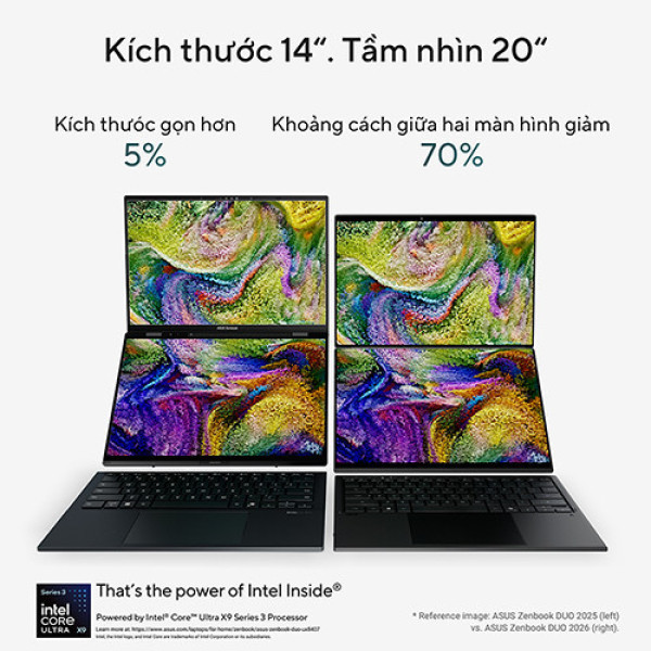 Laptop Asus Zenbook Duo UX8407AA-SN439WS (Ultra X7 358H | 32GB | 512GB |  Intel® Arc™ Graphics | 14 inch 3K OLED 144Hz | Cảm ứng | Win 11 | Office | Xám)