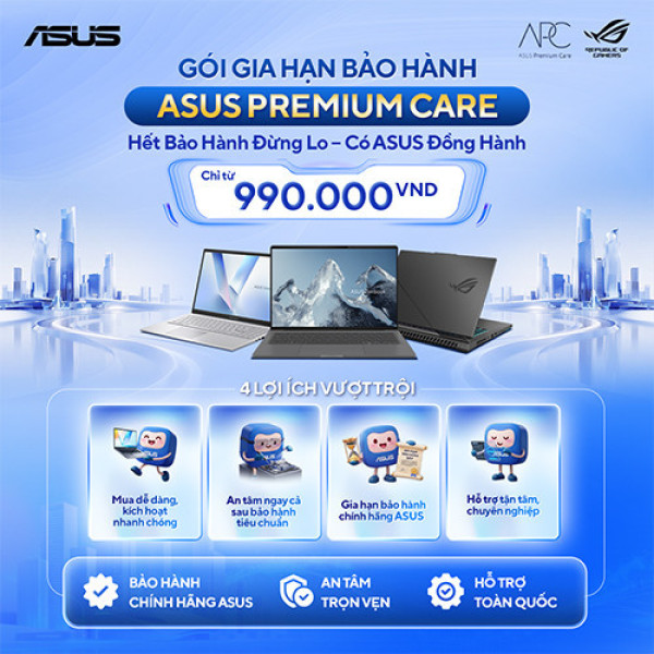 Gói gia hạn bảo hành 12 tháng Asus Gaming
