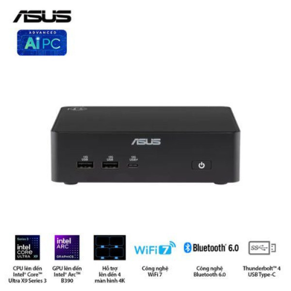 PC Mini ASUS NUC 16 Pro RNUC16GDKX76C302 (Intel® Core™ Ultra X7 358H | 32G LPDDR5x | 512G M.2 2280 NVMe™ PCIe® 4.0 SSD | 2x HDMI 2.1 | 2x Thunderbolt | Win11 | VESA MOUNT)