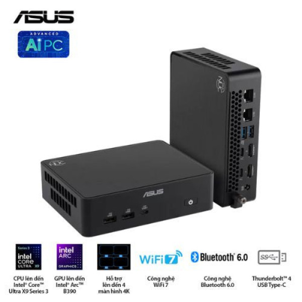 PC Mini ASUS NUC 16 Pro RNUC16GDKU760000 (Intel® Core™ Ultra 7 356H | 2xDDR5-6400 | 2xNVMe | 2x HDMI 2.1 | 2x Thunderbolt | VESA MOUNT)