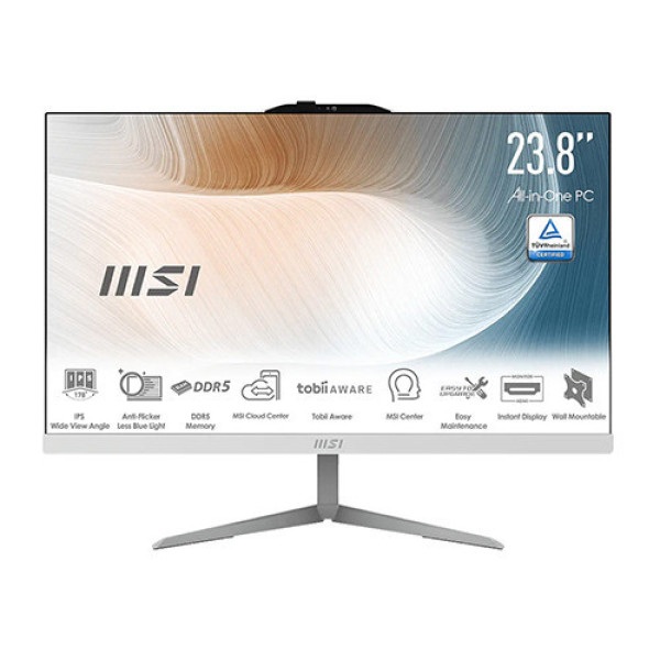 PC All in One MSI Modern AM242 12M AE0712-2438 (Intel Core i5-1235U | 8GB | 512GB | Intel Graphics | 23.8 FHD | Trắng | NoOS)