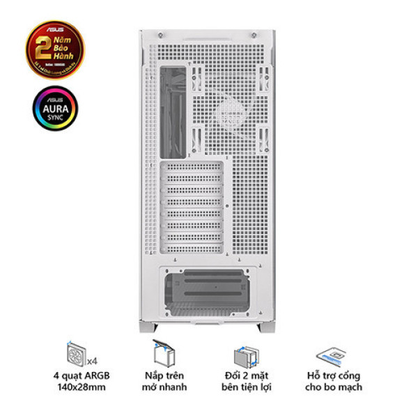 Vỏ case ASUS TUF Gaming GT302 ARGB White (EATX/FULL TOWER/ Màu Trắng)