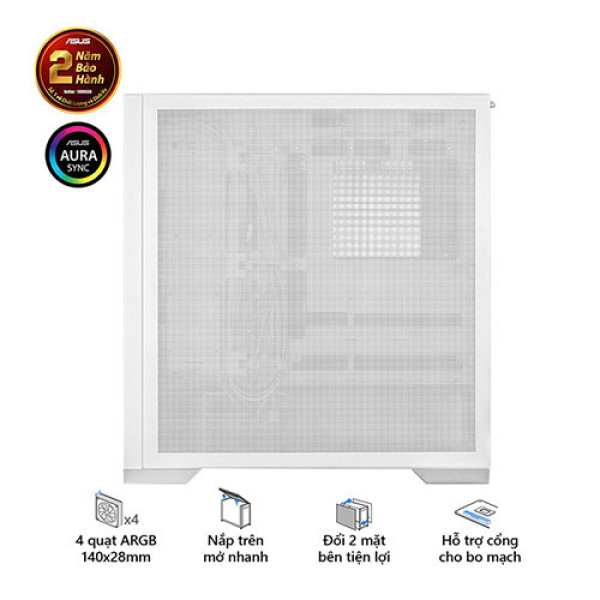 Vỏ case ASUS TUF Gaming GT302 ARGB White (EATX/FULL TOWER/ Màu Trắng)