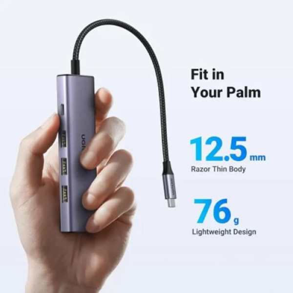 Bộ chuyển đổi USB-C sang 3*USB 3.0+HDMI+PD hỗ trợ 4K Ugreen (15597)