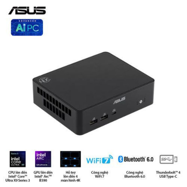 PC Mini ASUS NUC 16 Pro RNUC16GDKW96C4H2 (Intel Core Ultra X9 378H | Intel Arc Graphics | 32GB | 1TB | 2x HDMI 2.1 | 2x Thunderbolt | VESA MOUNT | Windows 11 Home)