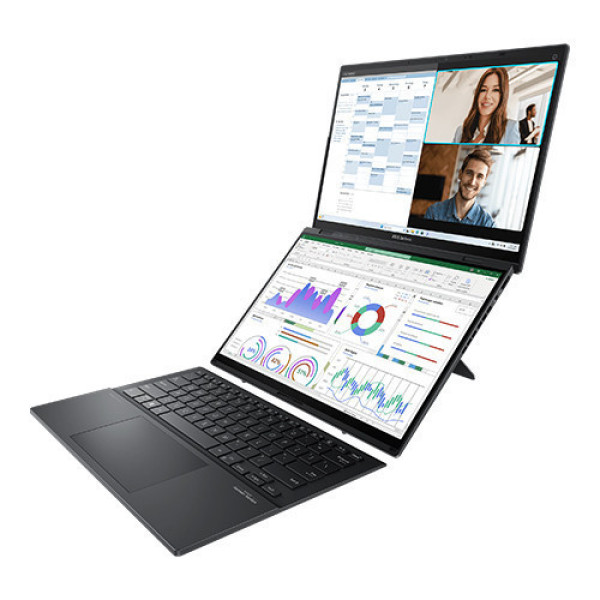 Laptop ASUS Zenbook Duo UX8406CA-PZ109WS (Ultra 9 285H | 32GB | 1TB | Intel® Arc™ Graphics | 14.0inch 3K OLED 120Hz | Bút cảm ứng | Bàn phím | Win 11 | Office | Xám)