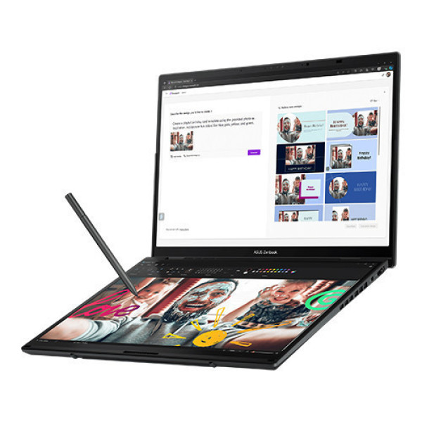 Laptop ASUS Zenbook Duo UX8406CA-PZ109WS (Ultra 9 285H | 32GB | 1TB | Intel® Arc™ Graphics | 14.0inch 3K OLED 120Hz | Bút cảm ứng | Bàn phím | Win 11 | Office | Xám)