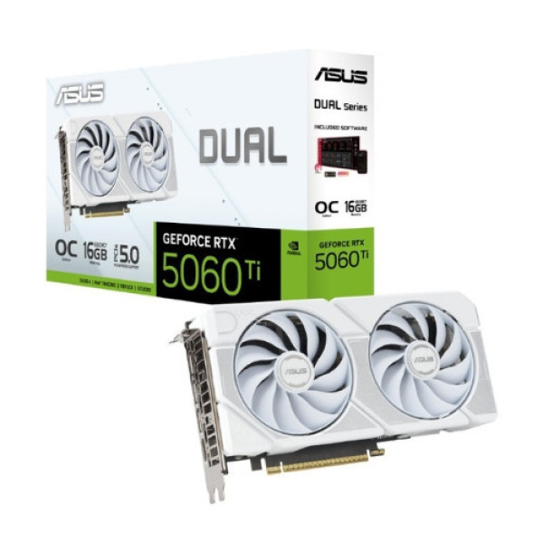 VGA ASUS Dual RTX 5060 Ti White OC Edition 16GB GDDR7