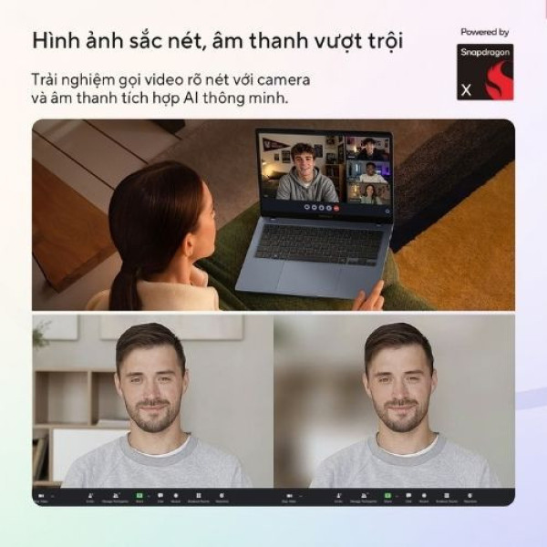 Laptop ASUS Vivobook S16 S5608QA-MB354W (Snapdragon® X  X1 26 101 | 16GB | 512GB | Qualcomm® Adreno™ GPU | 16 inch WUXGA | Win 11 | Xám)