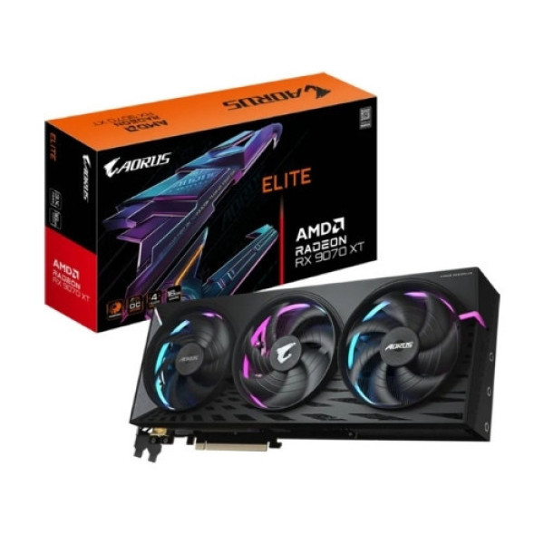 VGA GIGABYTE AORUS RX 9070 XT 16G ELITE (GV-R9070XTAORUS E-16GD)
