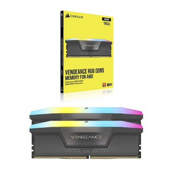 RAM Corsair VENGEANCE RGB 32GB (2x16GB) DDR5 6000 Intel XMP & AMD EXPO CMH32GX5M2B6000Z38