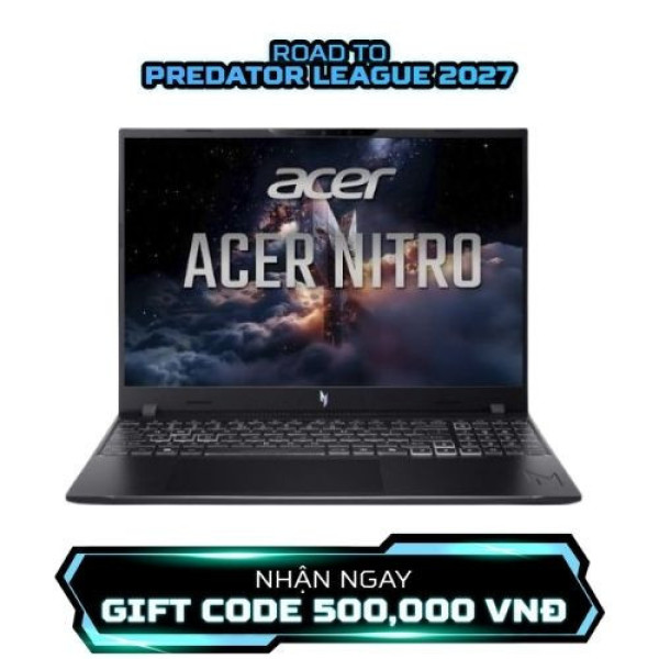 Laptop Acer Gaming Nitro ProPanel ANV16-I51-71MF NH.U3WSV.002 (Ultra 7 355 | 32GB | 512GB | RTX 5070 8GB | 16inch WUXGA 180Hz | Win 11 | Đen)
