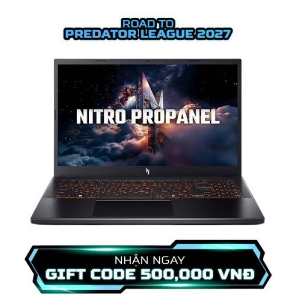 Laptop Acer Gaming Nitro ProPanel ANV15-52-556L NH.QZ9SV.006 (Core 5 210H | 16GB | 512GB | RTX 5050 8GB | 15.6 inch FHD 180Hz | Win 11 | Đen)