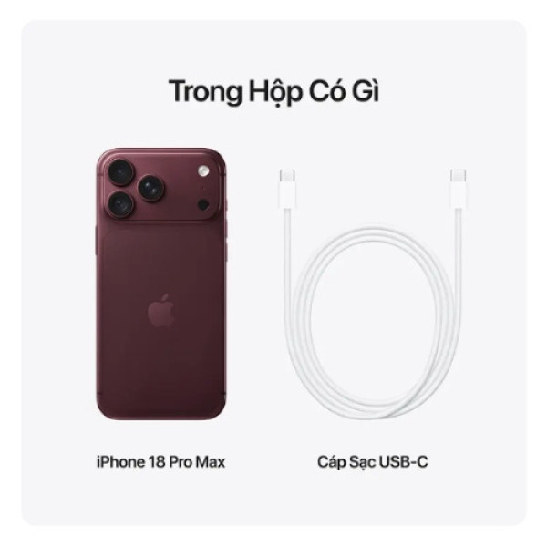 iPhone 18 Pro Max 512GB Đỏ Burgundy