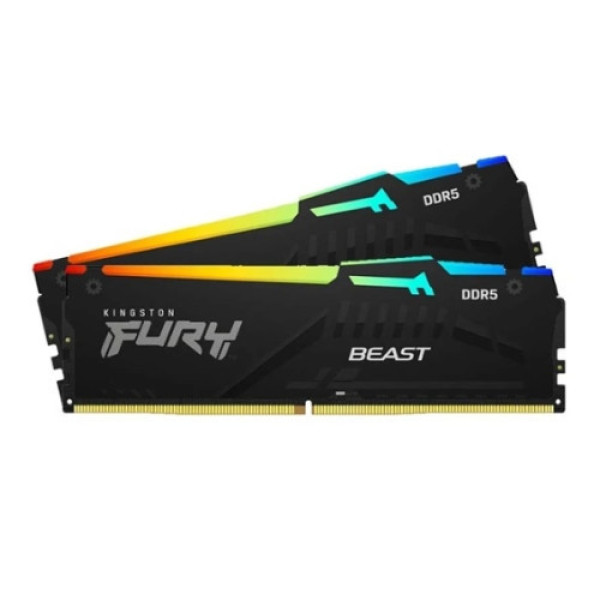 RAM Kingston FURY Beast RGB 32GB (2x16GB) DDR5 5600Mhz (KF556C40BBAK2-32WP)