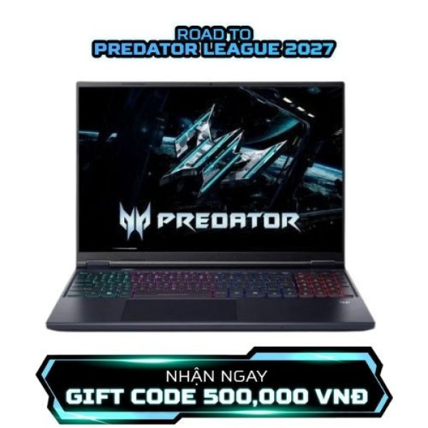 Laptop Acer Gaming Predator Helios Neo PHN16-I71-9779 NH.U42SV.002 (Ultra 9 290HX Plus | 64GB | 2TB | RTX™ 5070 8GB | 16 inch WQXGA 180Hz | Win 11 | Đen)