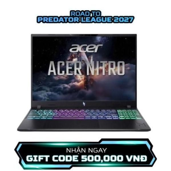 Laptop Acer Gaming Nitro ProPanel ANV16-A71-R7Z6 NH.U5QSV.004 (Ryzen™ AI 9 465 | 32GB | 512GB | RTX 5070 8GB | 16inch WUXGA 180Hz | Win 11 | Đen)