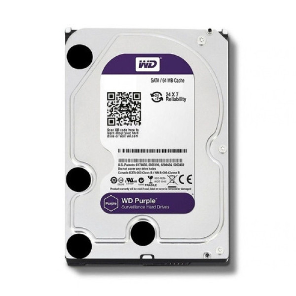 Ổ Cứng HDD WD Purple 1TB 3.5 inch, 5400RPM, SATA III, 64MB Cache (WD11PURZ)