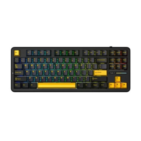 Bàn phím cơ Aula 3 MODE F87 Đen+Xanh đậm+Cam Greywood V3 Switch
