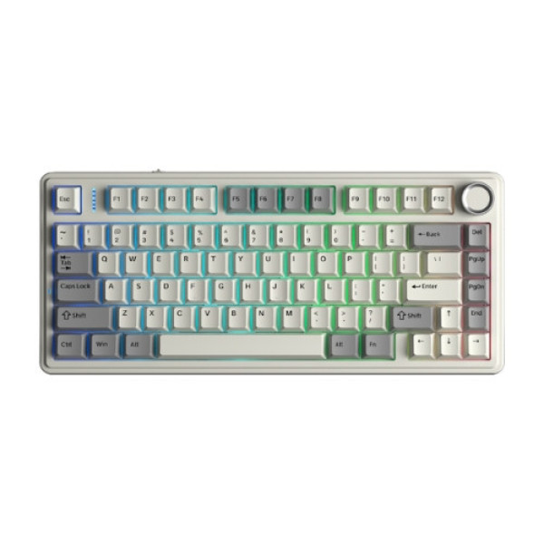 Bàn phím cơ AULA F75 Grey White Milk White switch