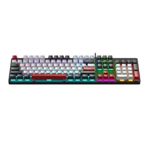 Bàn phím cơ có dây Aula S500 Đen Trắng Đỏ Red switch