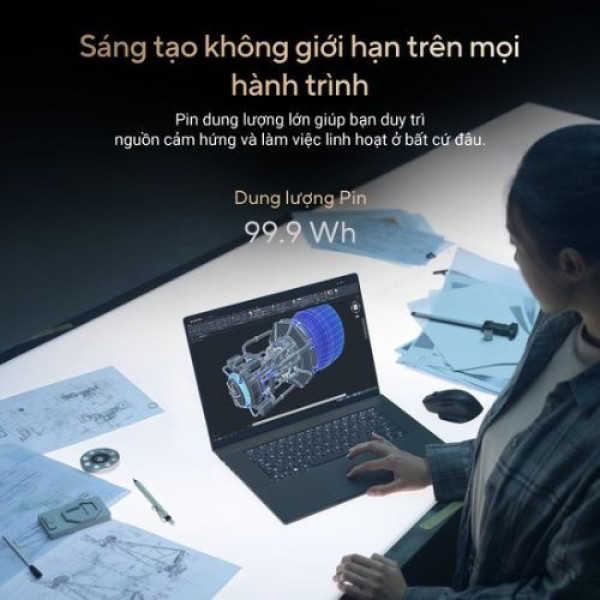 Laptop ASUS ProArt P16 H7607BA-SE343W (NVIDIA RTX Spark N1X | 128GB | 1TB | NVIDIA Blackwell RTX GPU | 16.0 inch 4K OLED | Cảm ứng | Win 11 | Trắng)