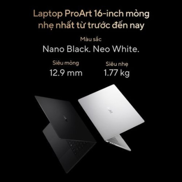 Laptop ASUS ProArt P16 H7607BA-SE016W (NVIDIA RTX Spark N1X | 64GB | 1TB | NVIDIA Blackwell RTX GPU | 16.0 inch 4K OLED | Cảm ứng | Win 11 | Đen)