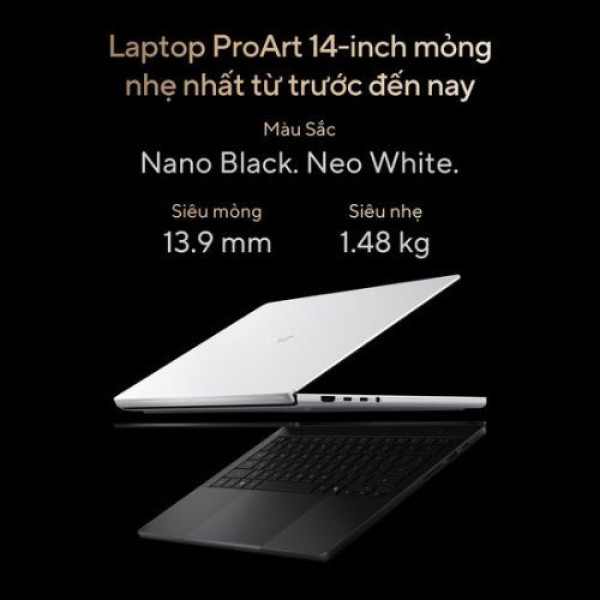 Laptop ASUS ProArt P14 H7407BA-SU304W (NVIDIA RTX Spark N1X | 48GB | 1TB | NVIDIA Blackwell RTX GPU | 14 inch 3K OLED | Cảm ứng | Win 11 | Đen)