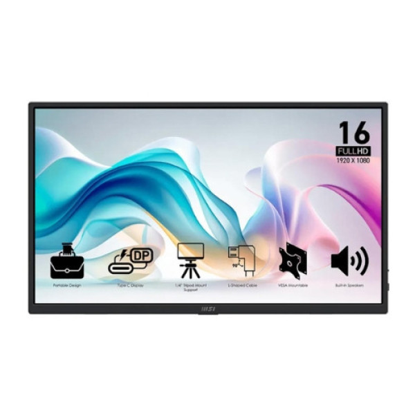 Màn hình di động MSI PRO MP165 E6 (15.6Inch | FHD | IPS | 60Hz | 4ms | Loa)