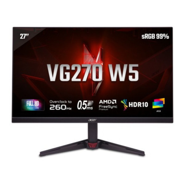 Màn hình Gaming ACER Nitro VG270 W5 UM.HV0SV.501 (27 inch | FHD | IPS | 260Hz | 0.5ms | Speaker )