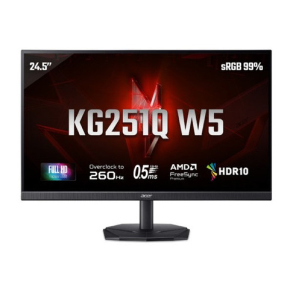 Màn hình Gaming ACER Nitro KG251Q W5 UM.KX1SV.501 (24.5 inch | FHD | IPS | 260Hz | 0.5ms | Speaker)