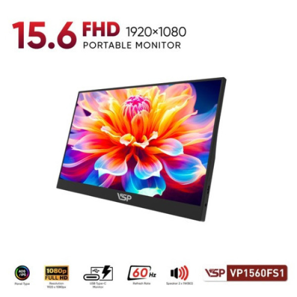 Màn hình di động VSP VP1560FS1 (15.6 inch | FHD | IPS | 62Hz | 5ms | loa)