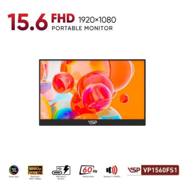Màn hình di động VSP VP1560FS1 (15.6 inch | FHD | IPS | 62Hz | 5ms | loa)