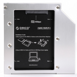 Caddy Bay Orico L127SS khay gắn ổ cứng qua ổ CD laptop.