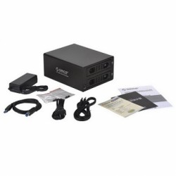 Hộp đựng 2 ổ cứng 3.5/2.5 ORICO 3529SUS3-C-BK vỏ nhôm, có quạt, chức năng Clone giữa 2 ổ cứng. (Đen)