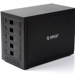 Hộp đựng 5 ổ cứng 3.5/2.5 ORICO 5988SUSJ3, vỏ nhôm, có quạt. (Đen)