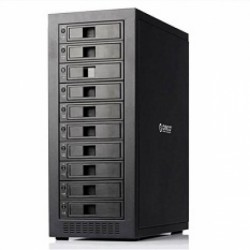 Hộp đựng 10 ổ cứng 3.5/2.5 ORICO 1088USJ3 vỏ nhôm, có quạt-(Đen)