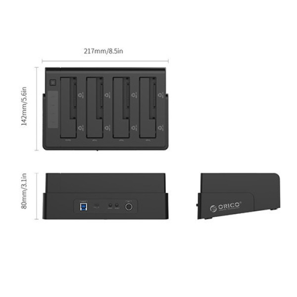 Docking Orico 4 khe cắm 6648US3-C USB 3.0 Đen