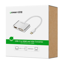 Cáp USB C To HDMI và VGA Chính Hãng Ugreen 50317