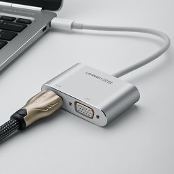 Cáp USB C To HDMI và VGA Chính Hãng Ugreen 50317