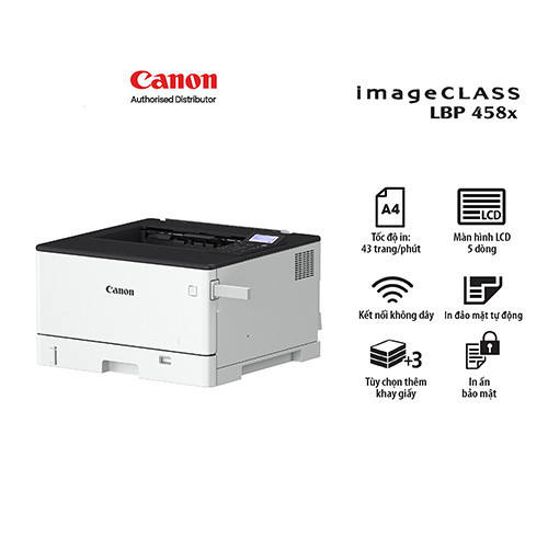 Máy in laser đen trắng Canon LBP458x (In đảo mặt| A3 | A4 | USB | LAN | WIFI)