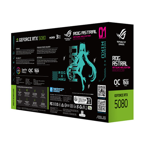 VGA Asus ROG ASTRAL GEFORCE RTX 5080 O16G Hatsune Miku Edition